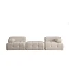 Atelier del Sofa L1 Pouffe 1R Doblo Sofa, 3 Sedišta, Krem