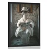 Plakat alpaka s časopisom na stranišču - 40x60 black