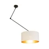LED podesiv luster na štapu GORTA 1xE27/60W/230V bela/zlatna