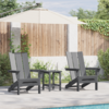 Vrtna stolica 3 pcs Svijetlo siva 80.5 x 74.5 x 92 cm