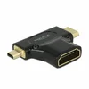 Adapter HDMI-C Mini M/HDMI-D mikro M - HDMI Ž Delock