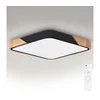 Brilagi - LED prigušiva svetiljka PILANA LED/60W/230V hrast/crna 56x56 cm + daljinski upravljač