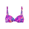 VENICE BEACH Bikini zgornji del modra / pastelno modra / kari / temno roza