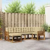 Set vanjskih sofa s jastukom 6 pcs Prirodna i bež