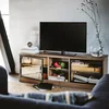 LANESUND TV stalaža, siva-smeđa, 161x47x55 cm