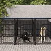 Vanjski kavez za pse s krovom čelični 11,26 m2