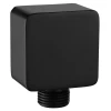 Shower outlet, 48x48mm, black matt - Črna mat barva - Aqualine - 24 - Medeninasti - Kvadratni - 48 - 48 - 30 - 14
