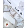 Bubamara 037 Set za krevetac sa ogradom od jastuka i karnerom, Bez lastiša, Beli