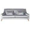 Casa Padrino luxury neoclassic sofa silver/gold 202 x 94 x H. 85 cm - Living room sofa - Hotel sofa - Living room furniture - Hotel furniture - Luxury furniture - Neoclassic furniture