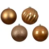 Dekordom dekoracija - hanging bauble set mix 4pcs 14cm 023199 - caramel brown - kmg ( 045612 )