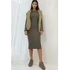 Trend Alacati Stili Ženska haljina Alc-X14774, Kaki
