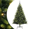 Umjetno savitljivo božićno drvce s 300 LED dioda Zelena 180 cm