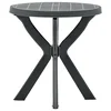 Vidaxl Bistro miza antracitna O70 cm plastika