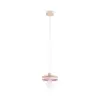 Luster na sajli LARSO 1xE27/15W/230V ružičasta/bež