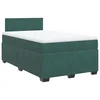Vidaxl Box spring postelja z vzmetnico temno zelena 120x200 cm žamet