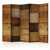 artgeist Paravan Wooden Textures I, 5-Delni, Dvostranski