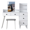 Hanah Home Sto za šminkanje 122x93,8x40cm Beli