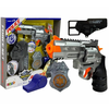 slomart Policijski set: pištola 20cm, značka, futrola, piščalka, zvok, luč