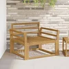 Srednja sofa za van Čvrsto drvo akacije Bijela