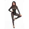 Noir Handmade F299 Enigma Lace Catsuit with Underbust Bodice M