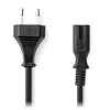NEDIS napajalni kabel za adapterje/ Euro vtič - konektor IEC-320-C7/ ravno-ravno/ dvovrstično/ čr
