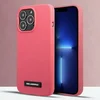 Infostyle Ovitek Karl Lagerfeld Saffiano Plaque - fuchsia za iPhone 13 Pro (KLHCP13LSLMP1PI) Roza/Silikon