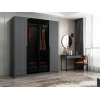 Hanah home Ormar Kale Plus 180x210x52cm Sivi