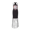 Versace Jeans Couture Obleka rdeča/črna/off-bela
