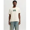 JACK & JONES Majica JORNORREBRO zelena / volneno bela