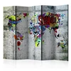 artgeist Paravan Graffiti World I, 5-Delni, Dvostranski