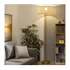 Brilagi - LED podna lampa CERIA 1xE27/20W/230V, prečnik 40 cm, bambus/zlatna