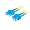 Lanberg optični povezovalni kabel SM SC/UPC-SC/UPC duplex 5m LSZH G657A1 premer 3mm, barva rumena