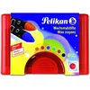 shumee Pelikan okrogle voščene barvice, 8 barv, etui