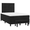 Vidaxl Box spring postelja z vzmetnico črna 120x190 cm žamet