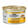 Pločevinka Gourmet GOLD - pečeni in dušeni koščki kunca in jetrc, 85 g