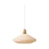 Halo Design 744305-Luster na sajli PARIS 1xE27/40W/230V, prečnik 56 cm, krem./mesing/hrast