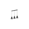 Luster na sajli HIRA 3xE27/60W/230V crni