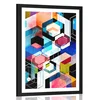 Plakat s paspartujem abstraktna geometrija - 20x30 black