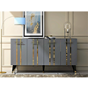 HANAH HOME Komoda Asel Anthracite Gold