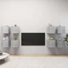 Zidni TV ormarići 8 kom siva boja betona 30,5 x 30 x 30 cm
