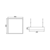 BRUMBERG LED obesek Biro Square, DALI dimmable, srebrna, 3000K - Študija/pisarna - teksturirano srebro - Aluminij