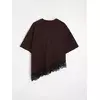 Sinsay - Pamučna bluza sa čipkastim obrubom - braon