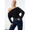 Trendyol Milla ženska bluza Tpraw25Bz00025, crna