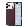 Maska Karl Lagerfeld Grained Elongated Logo MagSafe za iPhone 17 Pro/ 18 Pro burgundy