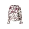 monari Bluza svetlo rjava/temno rjava/ciklama/bela