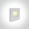 UGRADBENA ZIDNA SVJETILJKA LED 1W/80lM/3000K/IP44/85x85mm/BIJELA