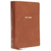 NKJV, Foundation Study Bible, Large Print, Leathersoft, Brown, Red Letter, Comfort Print