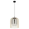 Eglo 39695 - Luster na sajli CAMINATA 1xE27/40W/230V crna/zlatna