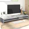 Stalak za monitor boja betona 100x24x13 cm konstruirano drvo