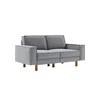 ATELIER DEL SOFA 2-Seat Sofa Sparrow 2 Fog Grey Walnut